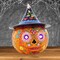 Jim Shore 8.5 Inch All Hallow's Harvest Halloween Figurine , Lighted Halloween Decor Halloween Led Pumpkin Witch Hat